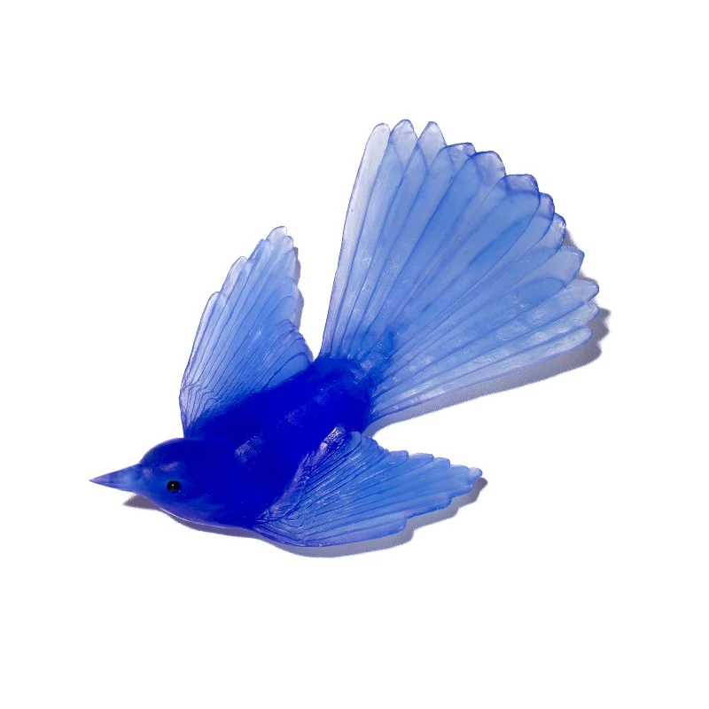 Cast Glass Bird Pīwakawaka/Fantail - Image 31