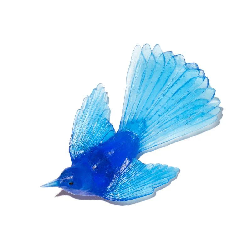 Cast Glass Bird Pīwakawaka/Fantail - Image 33
