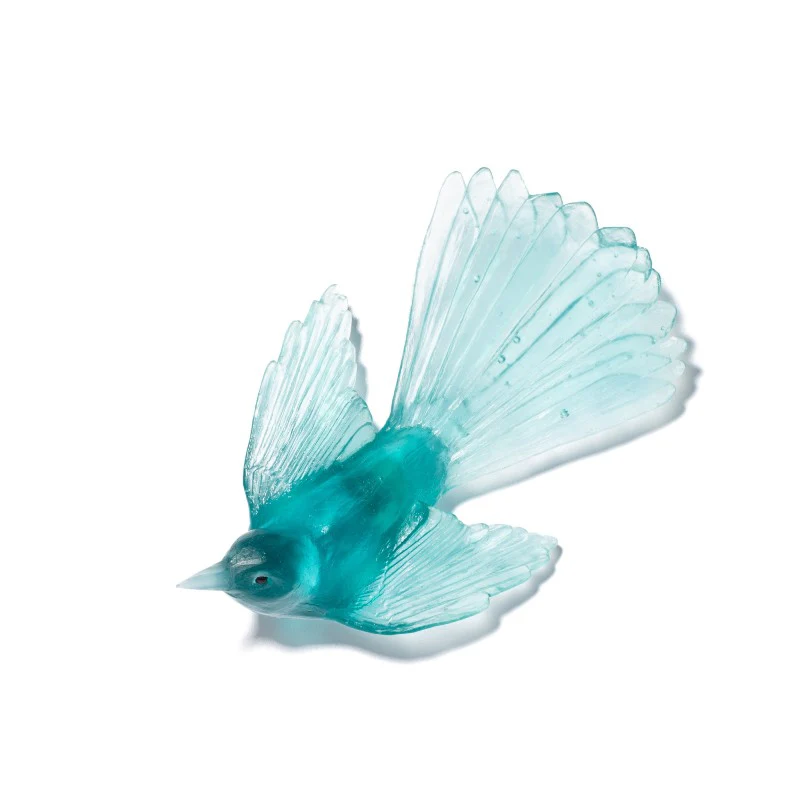 Cast Glass Bird Pīwakawaka/Fantail - Image 39