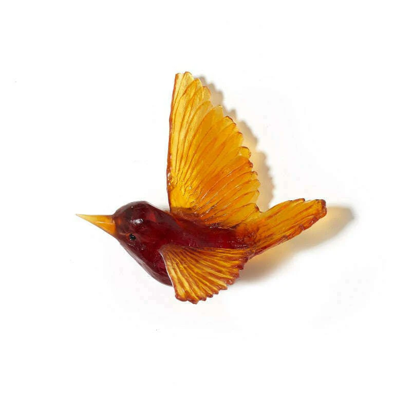 Cast Glass Bird Miromiro/Tomtit - Image 17