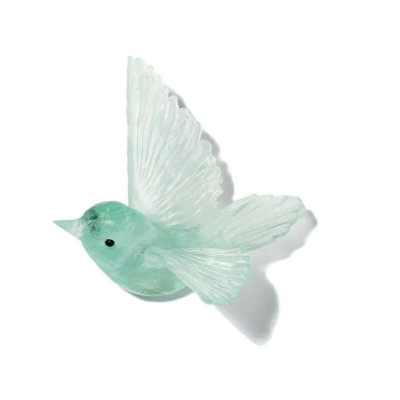 Cast Glass Bird Miromiro/Tomtit - Image 36