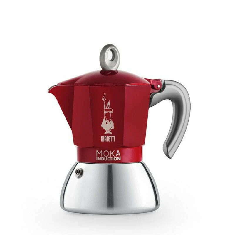 Moka Induction Bi Layer Espresso Maker Red - Image 5