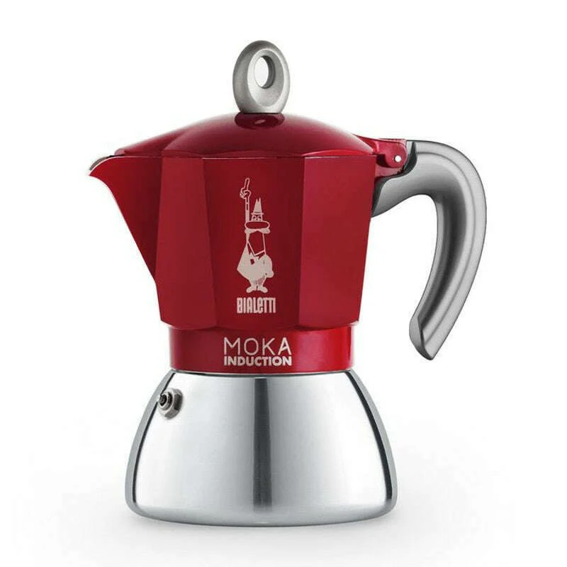 Moka Induction Bi Layer Espresso Maker Red - Image 6